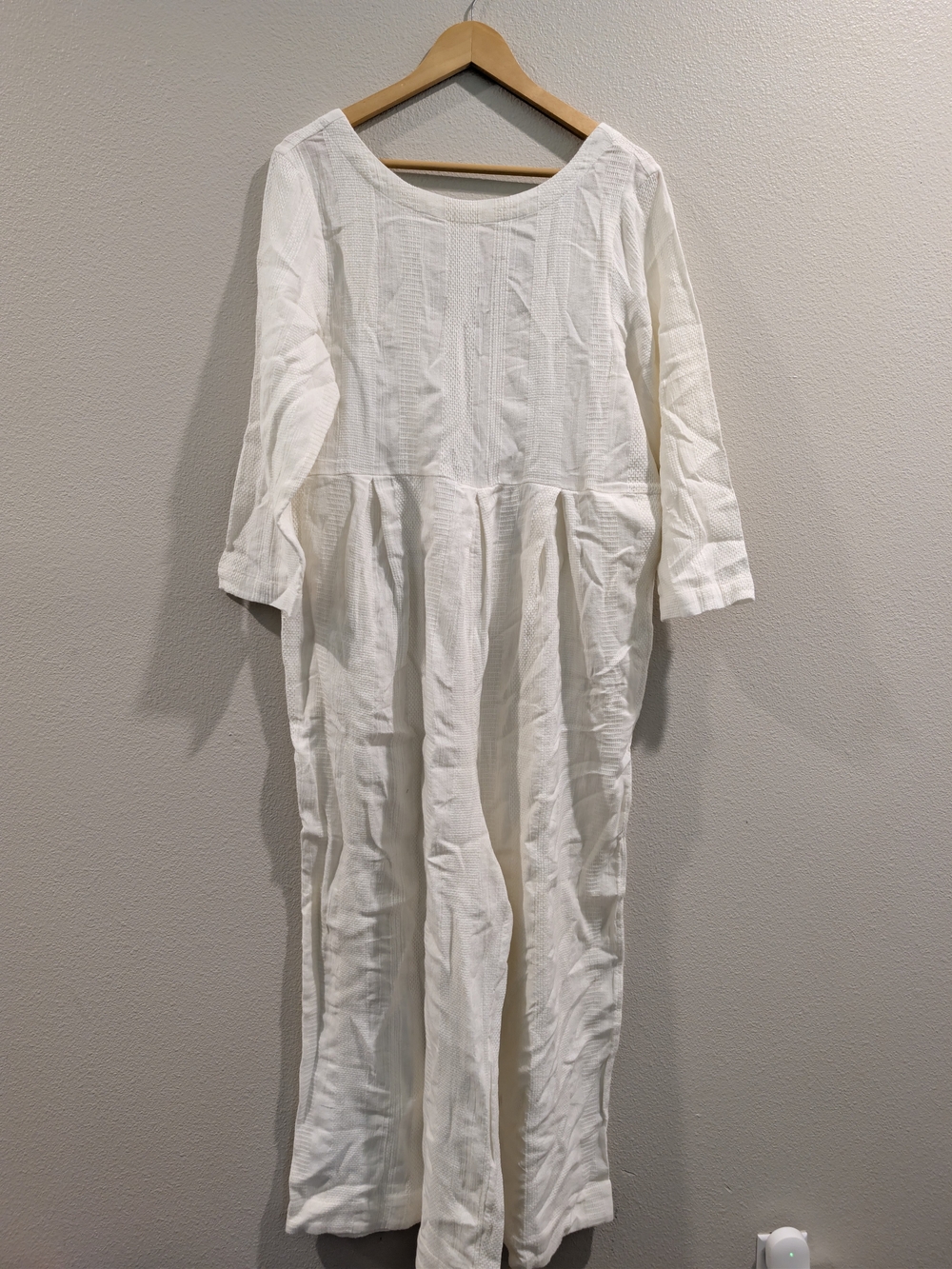 Free People Women's White Linen Jumpsuit - Classic Relaxed Fit